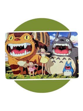 Studio Ghibli Anime Art Trading Card (II09): Catbus, Mei, Satsuke, and Totoro